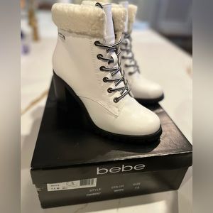 BEBE KIMMBERLY LACE UP BOOTIE